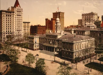 Ayuntamiento, Nueva York, EE.UU., c.1900