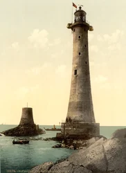 Faro de Eddystone, Plymouth, Inglaterra, c.1900