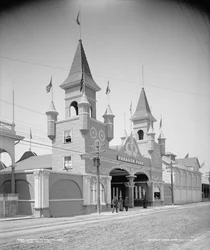 Entrada al Parque Paragon, Playa Nantasket, c.1905 (foto en b/n)