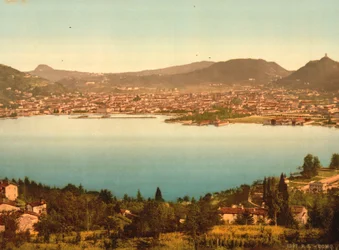 Vista general, Como, Lago de Como, Italia, c.1900