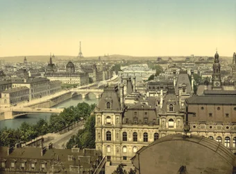 Panorama de los siete puentes, París, c.1890