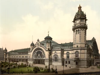 Estación de tren, Colonia, Alemania, c.1900