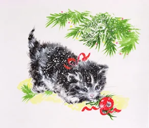 Gatito de Navidad