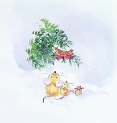 Ratones y Petirrojos de Navidad