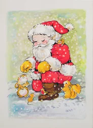 Papá Noel con animales
