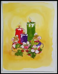 Ratones con velas