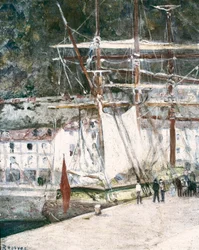 Vista del puerto de San Sebastián en España