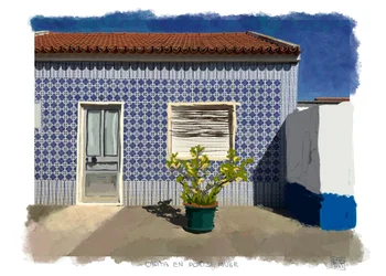 Casita de porte muge, 2022 (obra digital realizada en iPad)