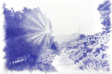 Contraluz 1, 2023 (tinta sobre lienzo)