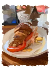 Croissant en Puerto, 2022 (obra digital realizada en iPad)