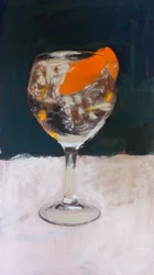 Gin Tonic con Rothko, 2018 (pintura acrílica sobre foto impresa)
