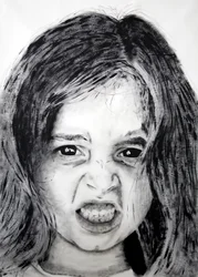 Manuela 2 (serie Kids), 2008 (acrílico sobre papel)