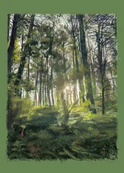 Ramas y árboles a contraluz, 2022 (digital artwork made on iPad)