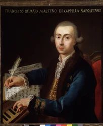Retrato del compositor italiano Gian Francesco de Majo (1732-1770)