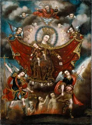 La Virgen del Carmen salvando almas del purgatorio