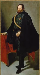 Gaspar de Guzman y Pimentel, conde de Olivares, ministro todopoderoso del rey Felipe IV (pintura sobre lienzo)