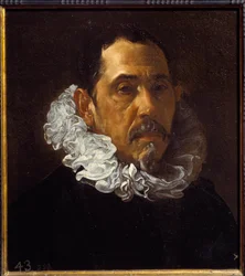 Retrato de Francisco Pacheco, pintor español (1564-1654). Hacia 1620. Dimensiones: 0,40 x 0,36 m. Madrid, Museo del Prado