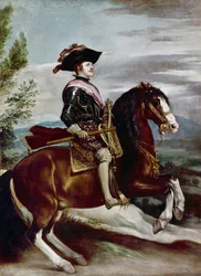 Retrato de Felipe IV a caballo, c.1635 (óleo sobre lienzo)