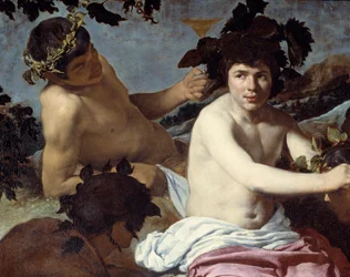 El triunfo de Baco o Los borrachos (detalle)