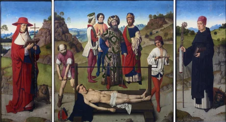 Holandés: Het martyrdom van de Saint Erasmus Tríptico del martirio de San Erasmo