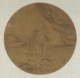 Paisaje: dos figuras