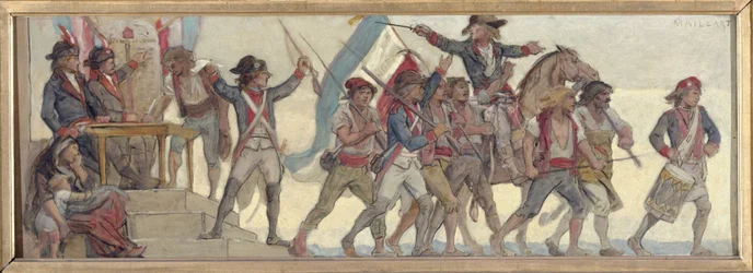 La partida de los reclutas, La patria en peligro: Boceto para la escuela de la rue de Château-Landon