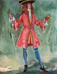 Un hombre de la época de la reina Ana 1702-1714