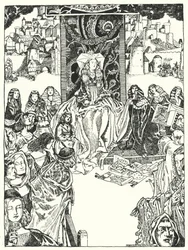 La Princesa y los Pretendientes (grabado)