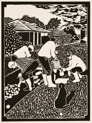 Meses del año: Octubre, 2012 (linograbado)
