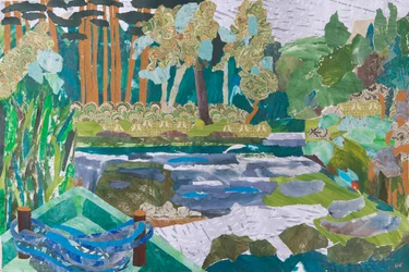 Descansando en el río, 2017 (collage)