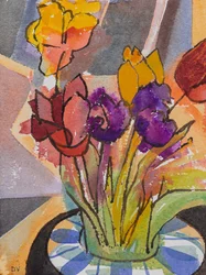 Tulipanes (acuarela y tinta)