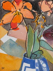 Tulipanes (acuarela y tinta)