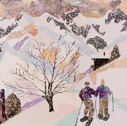 Caminando hacia el almuerzo, 2015 (collage)