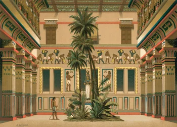 Patio de una casa egipcia