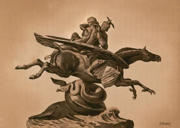 Estatua de Roger y Angélica