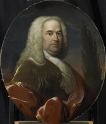 Retrato de Hugo du Bois, Director de la Cámara de Rotterdam de la Compañía Holandesa de las Indias Orientales, elegido en 1734