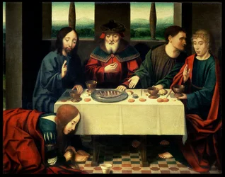 Cristo en casa de Simón el fariseo (óleo sobre tabla)