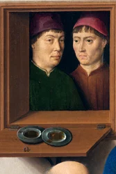 Iglesia parroquial (Parochiekerk Sint-Pieter). La Última Cena. Dirk Bouts. 1464-1468. (detalle)