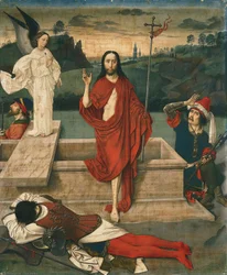 La resurrección de Cristo, c.1455 (moquillo sobre lino)