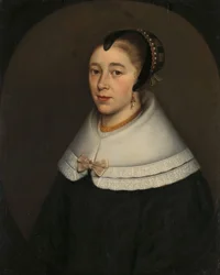 Retrato de mujer, se cree que es Catharina Kettingh (1626/27-73), esposa de Bartholomeus Vermuyden