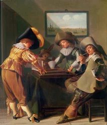 Jugadores de backgammon, siglo XVII