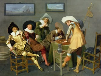 Caballeros en una taberna