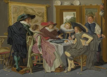 Grupo en una mesa. 1626