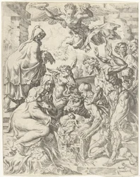 Adoración de los pastores La caída y la redención de la humanidad a través de la vida y la pasión de Cristo (título de la serie)