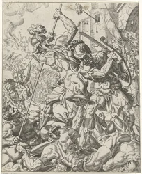 Huida del ejército asirio Judit y Holofernes (título de serie)