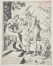 Esaú vendiendo su primogenitura a Jacob por un guiso de lentejas