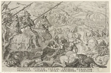 Relieve de Viena, 1529 Victorias de Carlos V (título de la serie) Divi Caroli. v. imp. optar. max victoriae, ex multis praecipuae (título de la serie)