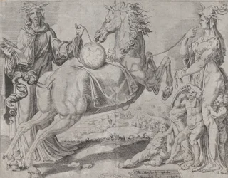 Conocimiento tonto y amor tonto tratando de contener el mundo, de El mundo desenfrenado, 1550