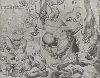 El Mundo Pereciendo Junto con el Conocimiento y el Amor, de El Mundo Desenfrenado, placa 4, 1550
