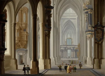 Interior de una iglesia gótica